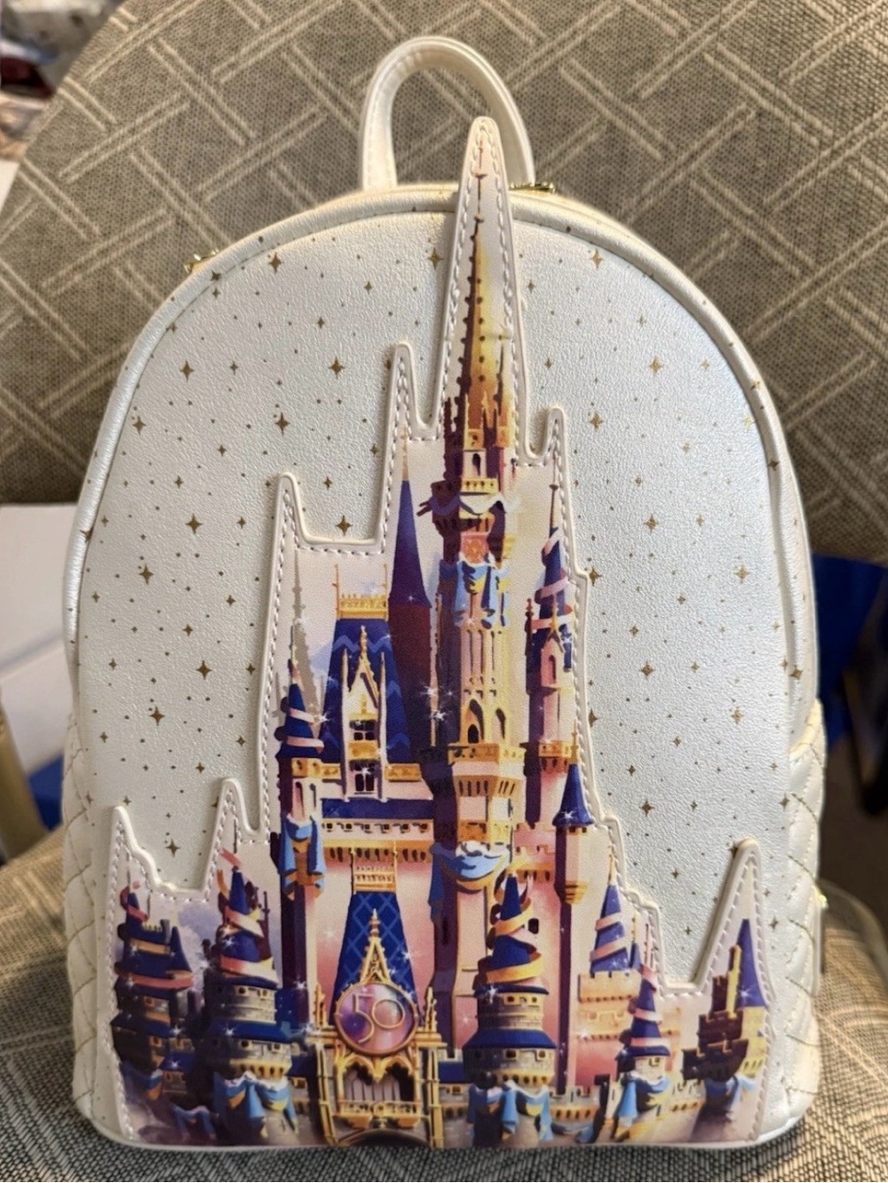 NWT Disney 50th Anniversary Cinderella Castle Loungefly Mini Backpack